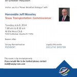 "Power Breakfast Dialogue" with Honorable Jeff Moseley, Texas Transportation Commissioner