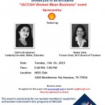 IACCGH "Women Mean Business" featuring Chitra Divakaruni & Neeta Sane