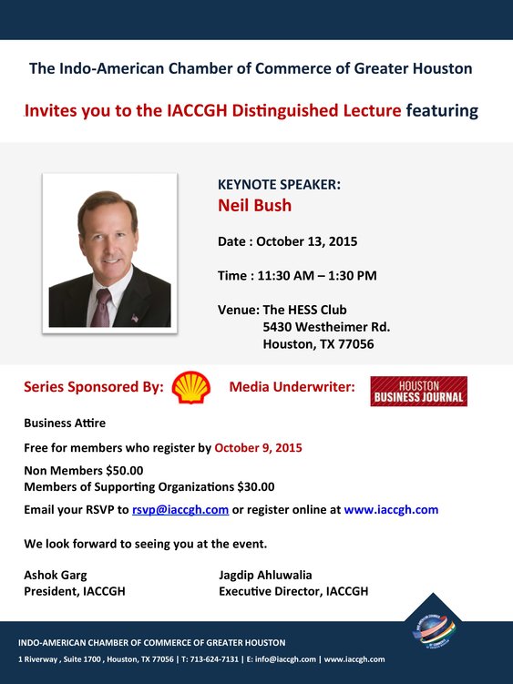 IACCGH Distinguished Lecture featuring Neil Bush
