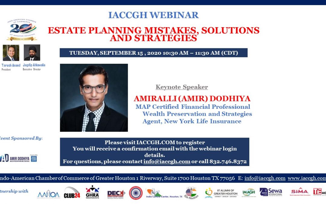IACCGH webinar: Estate Planning Mistakes, Solutions and Strategies