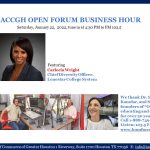IACCGH Open Forum Business Hour Featuring Carlecia Wright