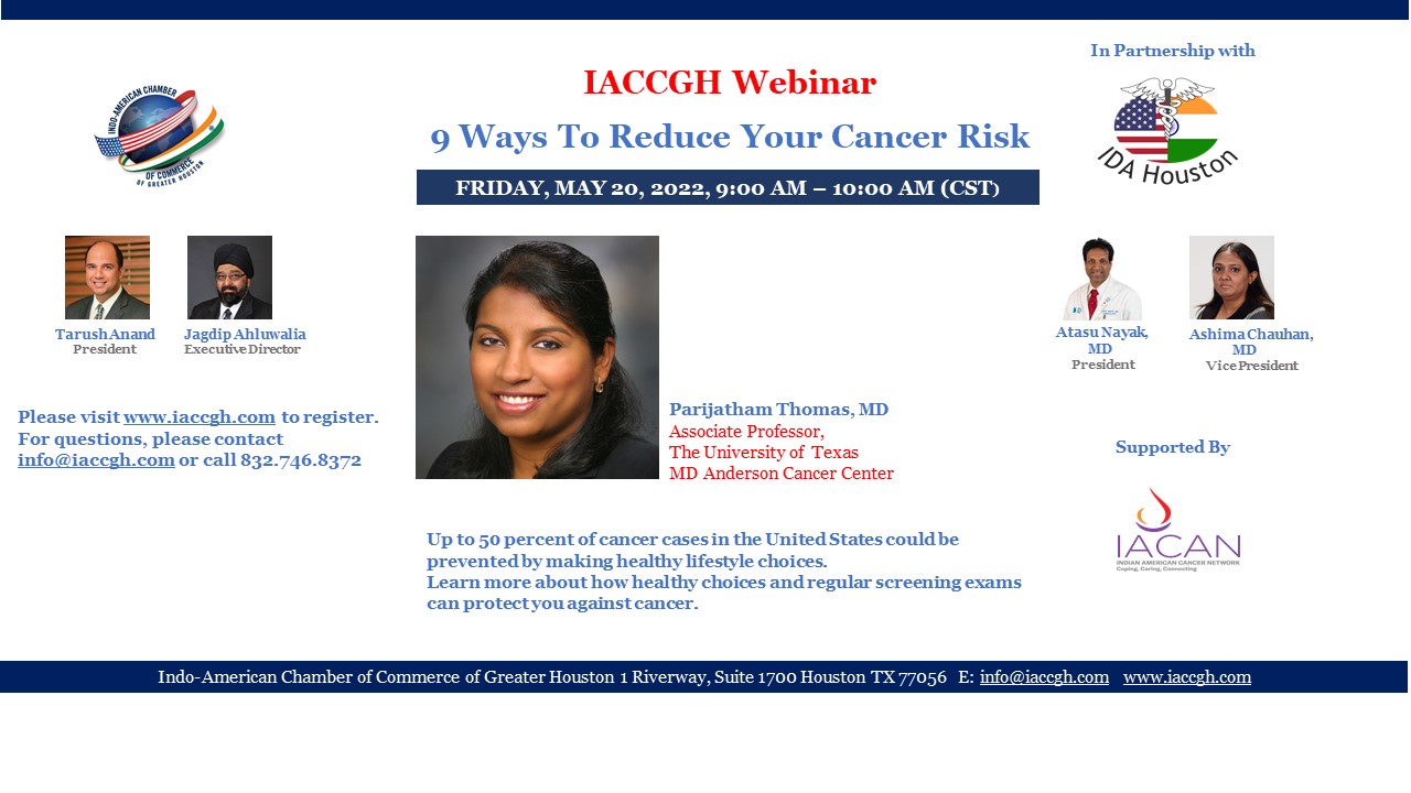 IACCGH webinar:9 ways to reduce your cancer risk