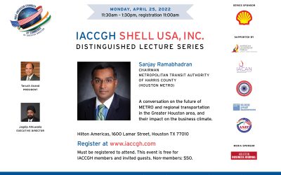 IACCGH Shell USA Inc, Distinguished Lecture Featuring Sanjay Ramabhadran