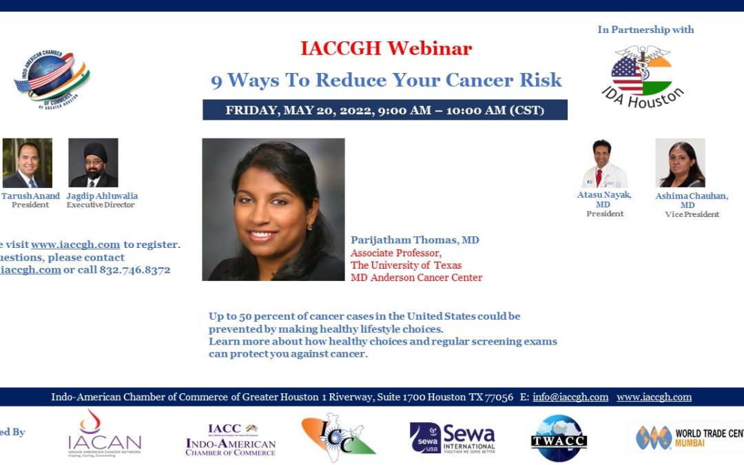 IACCGH Webinar: 9 Ways to Reduce Your Cancer Risk