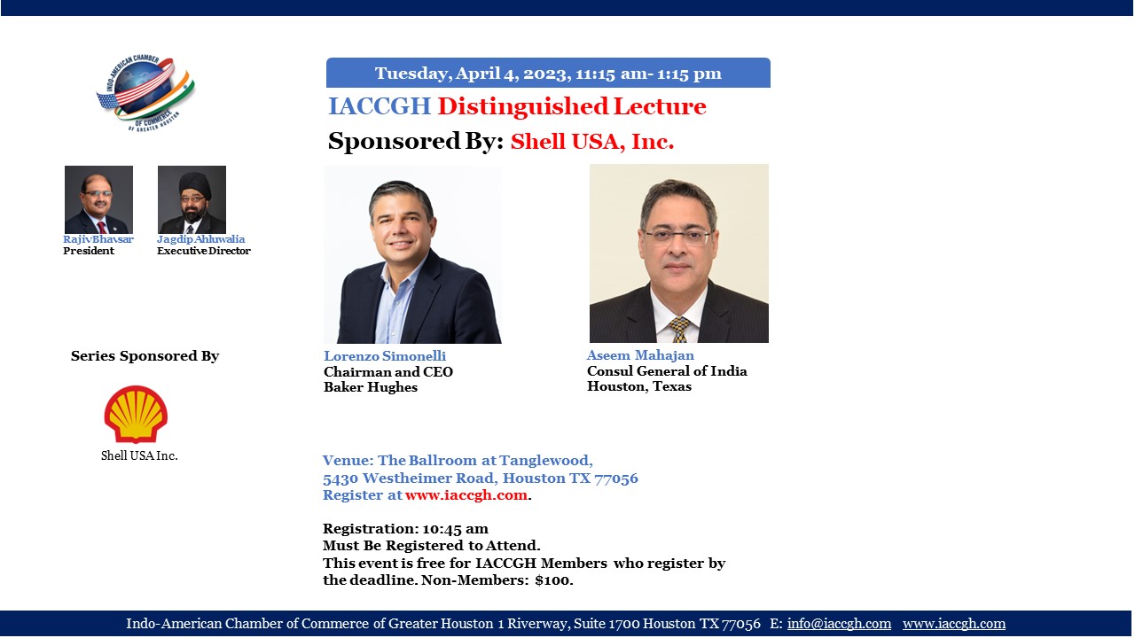 IACCGH Shell USA Inc. Distinguished Lecture