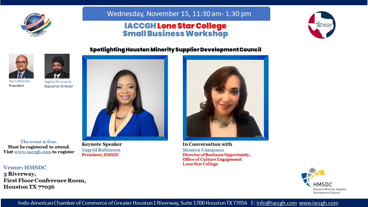 IACCGH Lonestar College Small Business Workshop