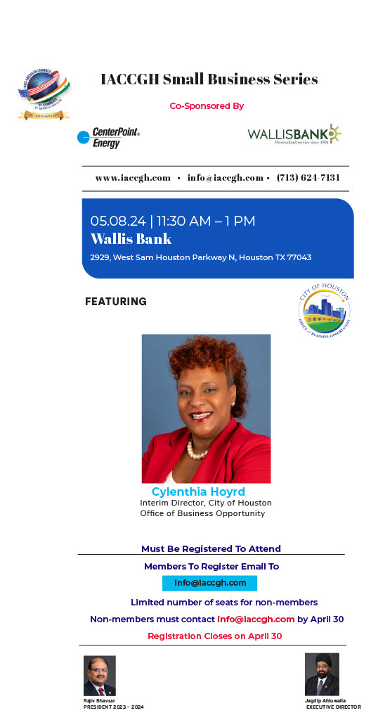 IACCGH Small Business Series Featuring City Of Houston OBO