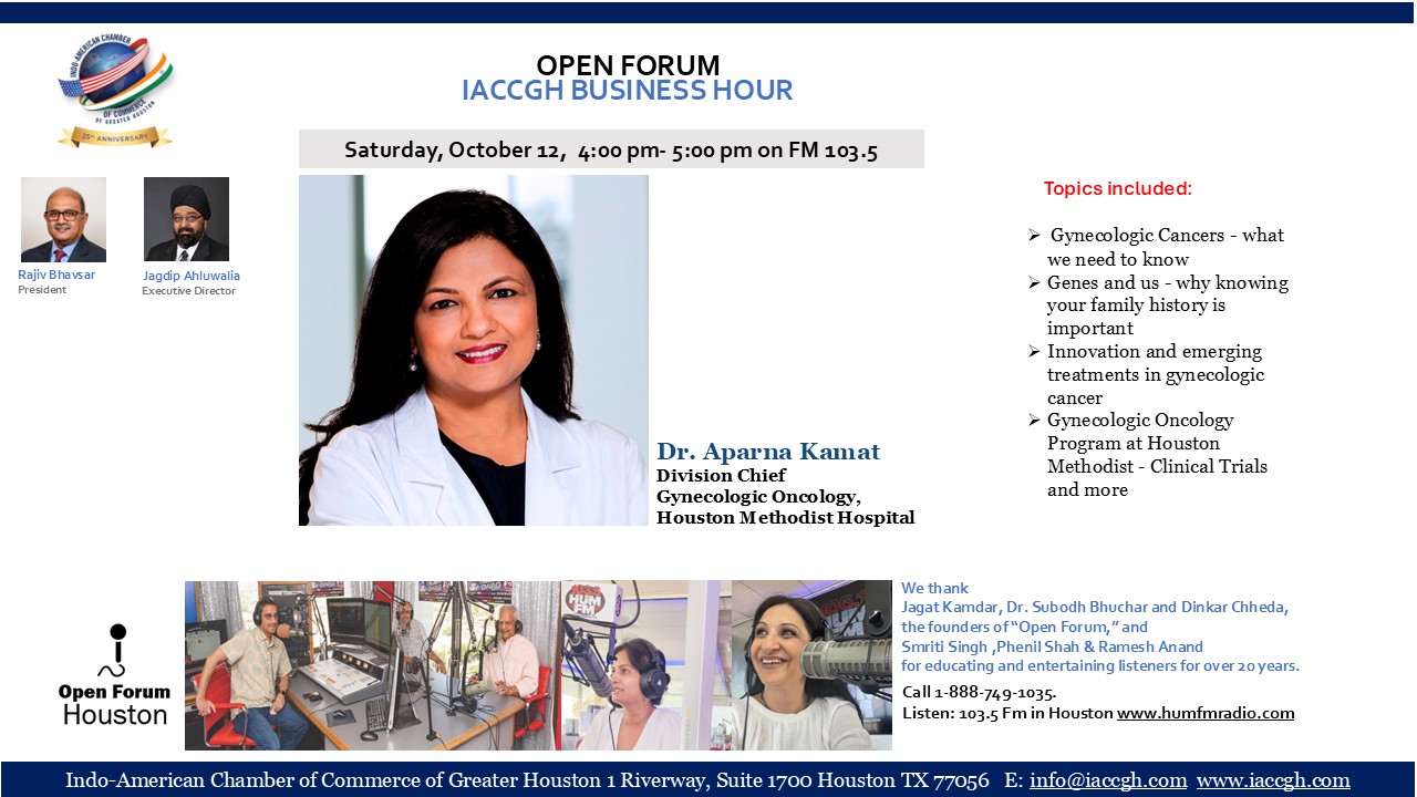 IACCGH Business Hour Open Forum Featuring Dr. Aparna Kamat