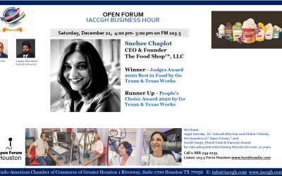 Open Forum IACCGH Business Hour Featuring Snehee Chaplot
