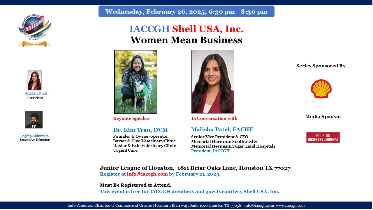 IACCGH Shell USA Inc. Women Mean Business Featuring Dr. Kim Tran, DVM