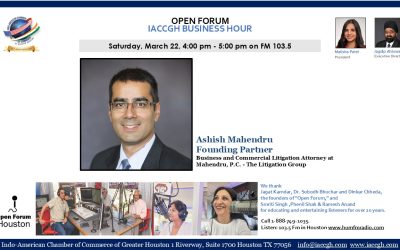 Open Forum IACCGH Business Hour Featuring Ashish Mahendru