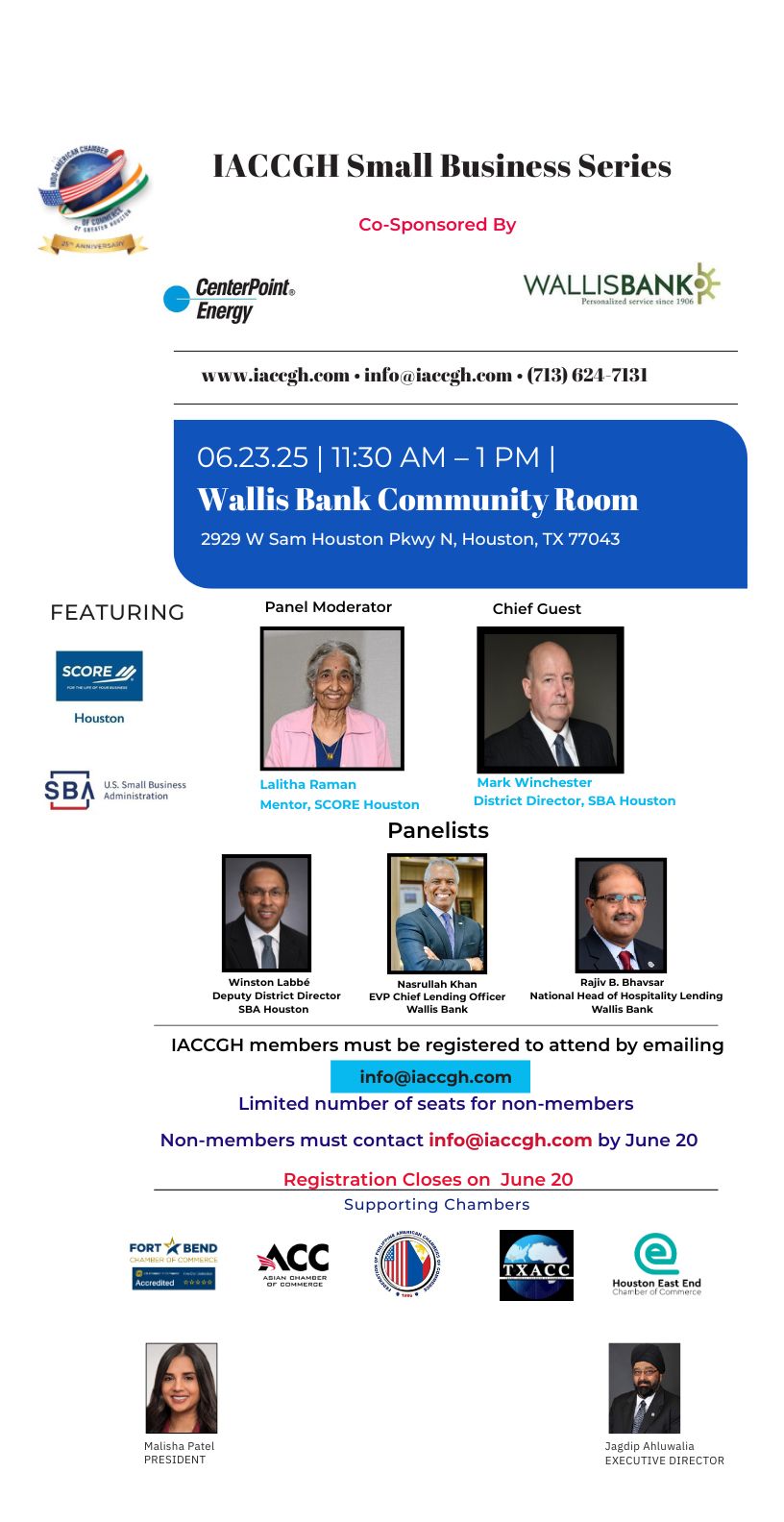 IACCGH Small Business Series Featuring SCORE and SBA in collaboration with Wallis Bank