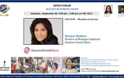 Open Forum IACCGH Business Hour Featuring Monica Thakkar – Member in Focus