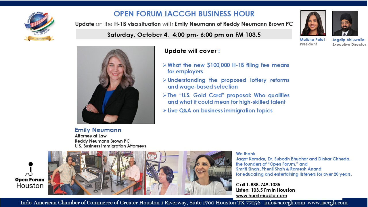 Open Forum IACCGH Business Hour Featuring Emily Neumann