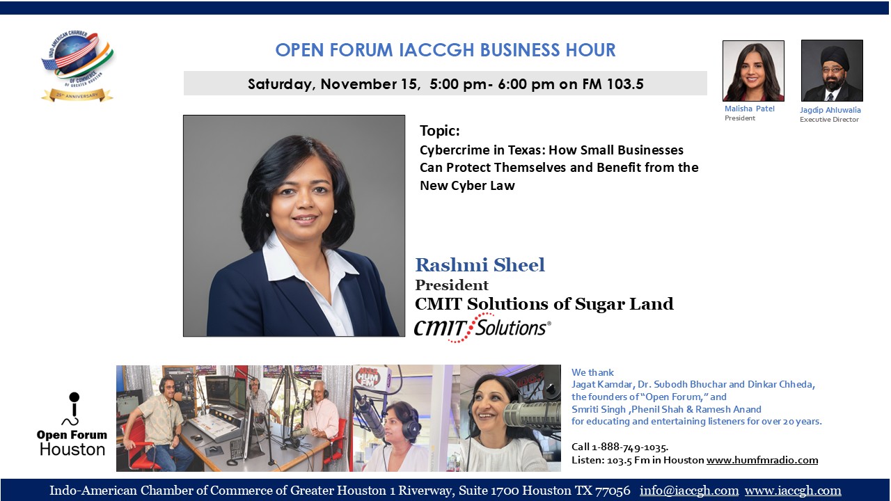 Open Forum IACCGH Business Hour Featuring Rashmi Sheel