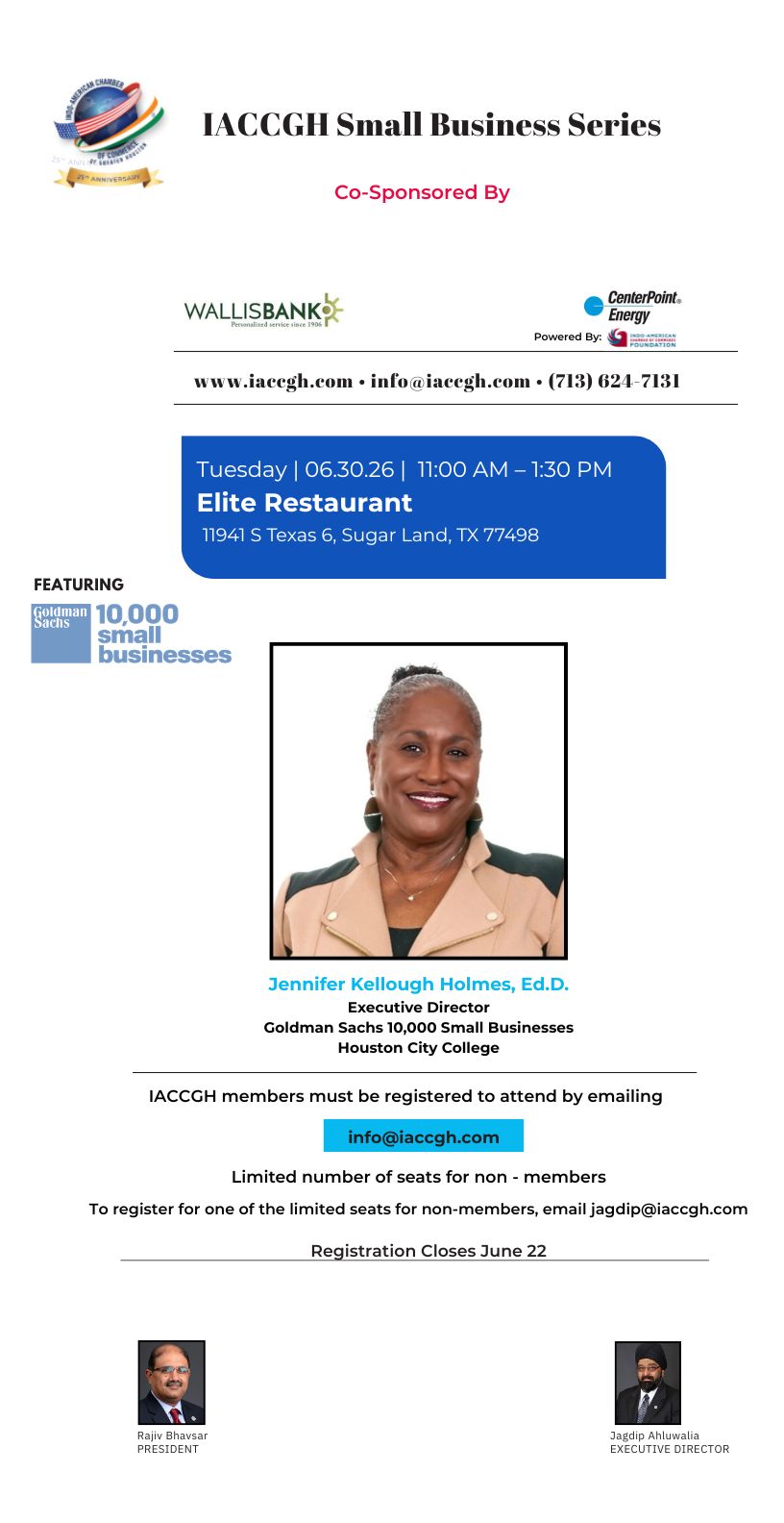 IACCGH Small Business Series Luncheon Featuring Goldman Sachs 10,000 Small Businesses
