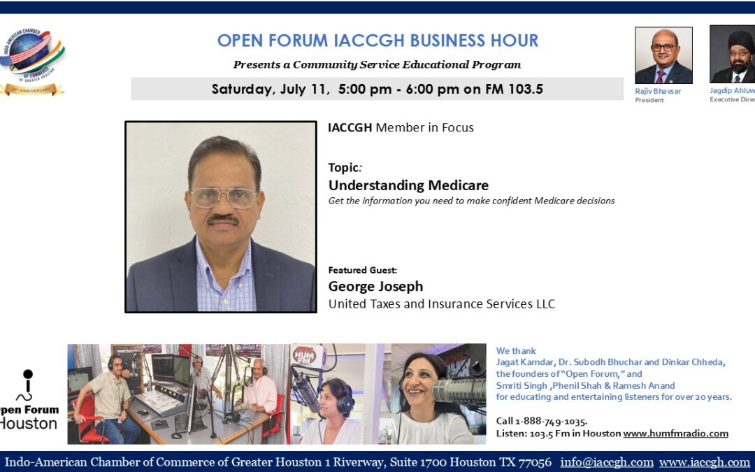 Open Forum IACCGH Business Hour Featuring George Joseph, United Taxes and Insurance Services LLC | IACCGH Member in Focus