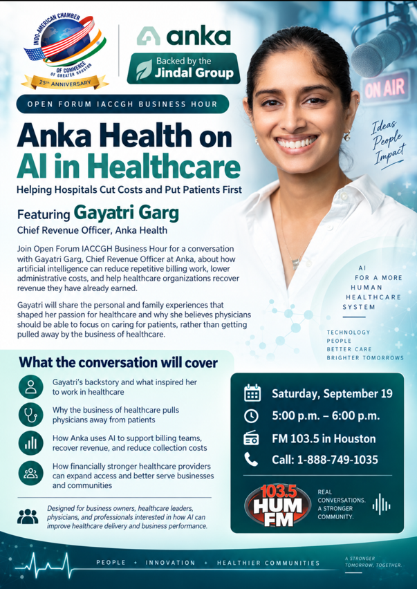 Open Forum IACCGH Business Hour Featuring Gayatri Garg, CRO at Anka Health